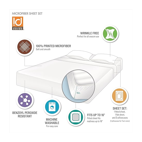Intelligent Design Printed Mircofiber Sheet Set