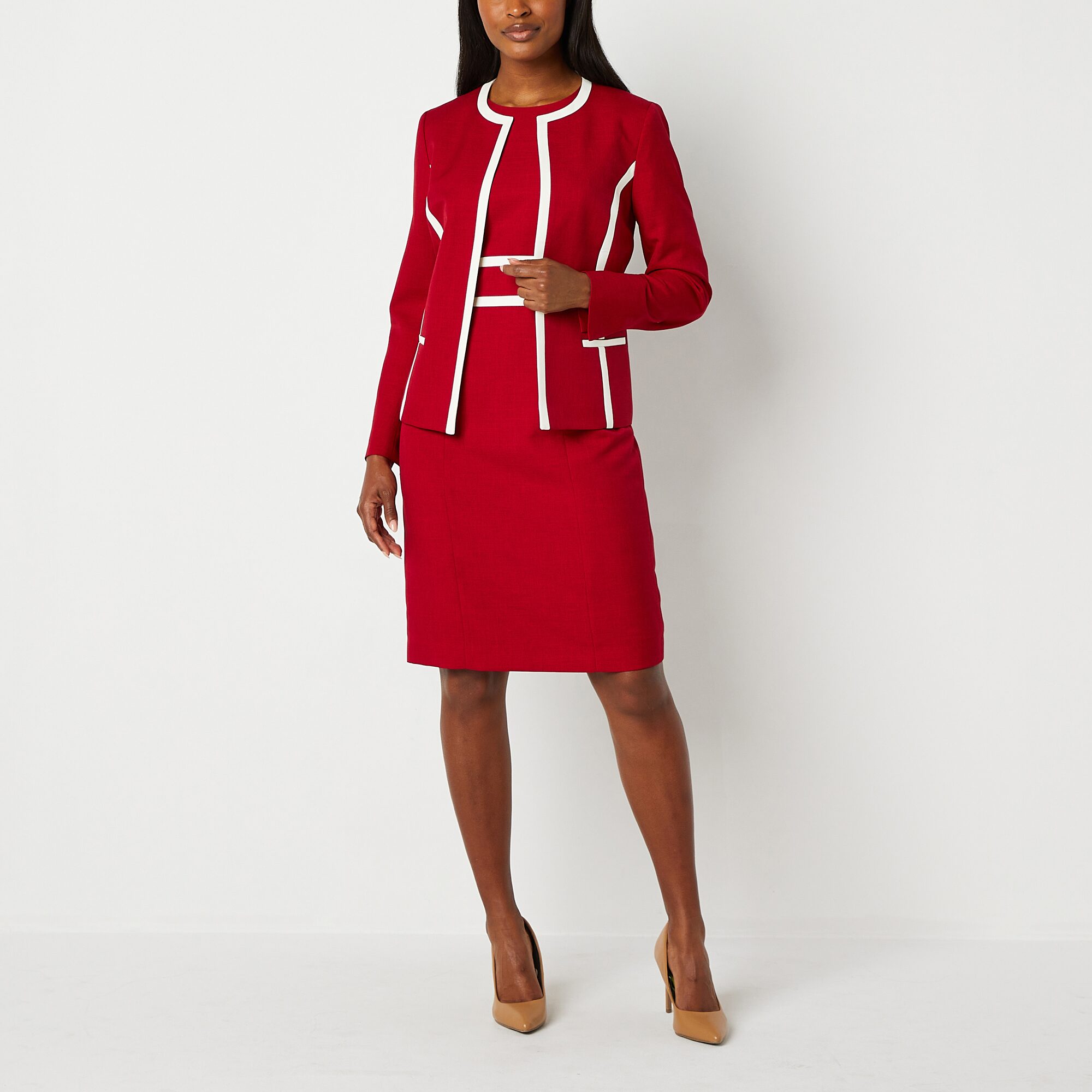 Black Label by Evan-Picone Womens Classic Fit Suit Jacket