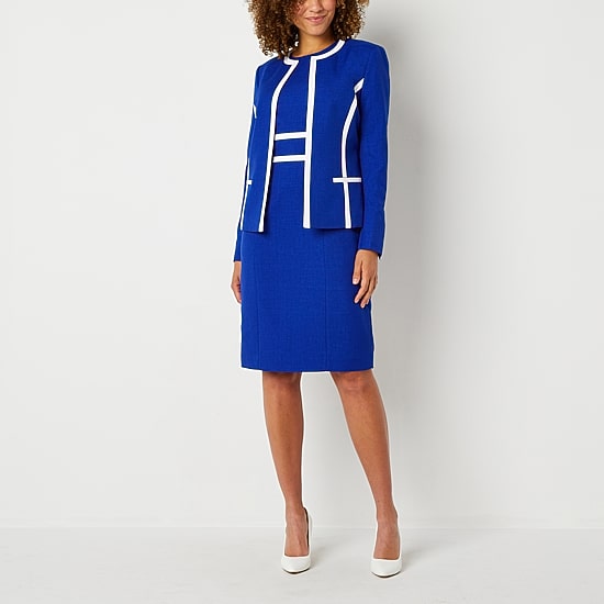 Black Label by Evan-Picone Womens Classic Fit Suit Jacket