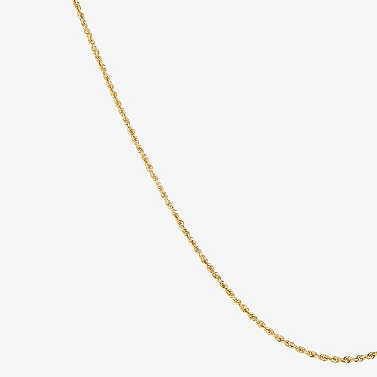 Unisex Adult 14K Gold 20 Inch Rope Chain Necklace