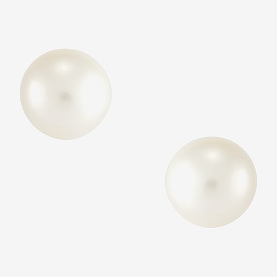 Certified Sofia™ 10K Gold 8-8.5mm Cultured Freshwater Pearl Stud Earrings