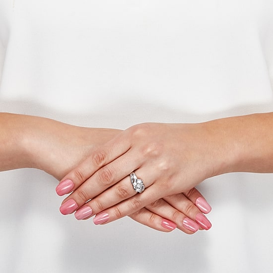Love Lives Forever 1/2 CT.T.W. Round White Natural Diamond 10K Gold 3-Stone Ring