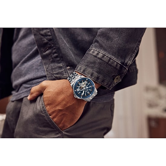 Bulova Marine Star Series A Mens Automatic Chronograph Silver Tone Stainless Steel Bracelet Watch 98a302