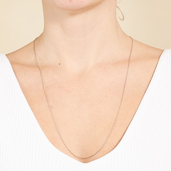 Silver Reflections Pure Silver Over Brass 16-30" Chain Necklace