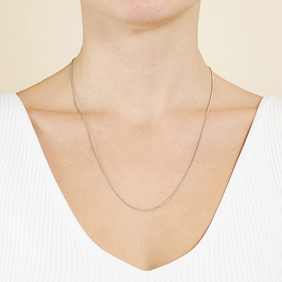 Silver Reflections Pure Silver Over Brass 16-30" Chain Necklace