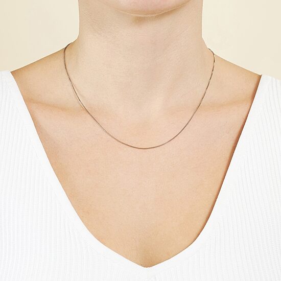 Silver Reflections Pure Silver Over Brass 16-24" Box Chain Necklace