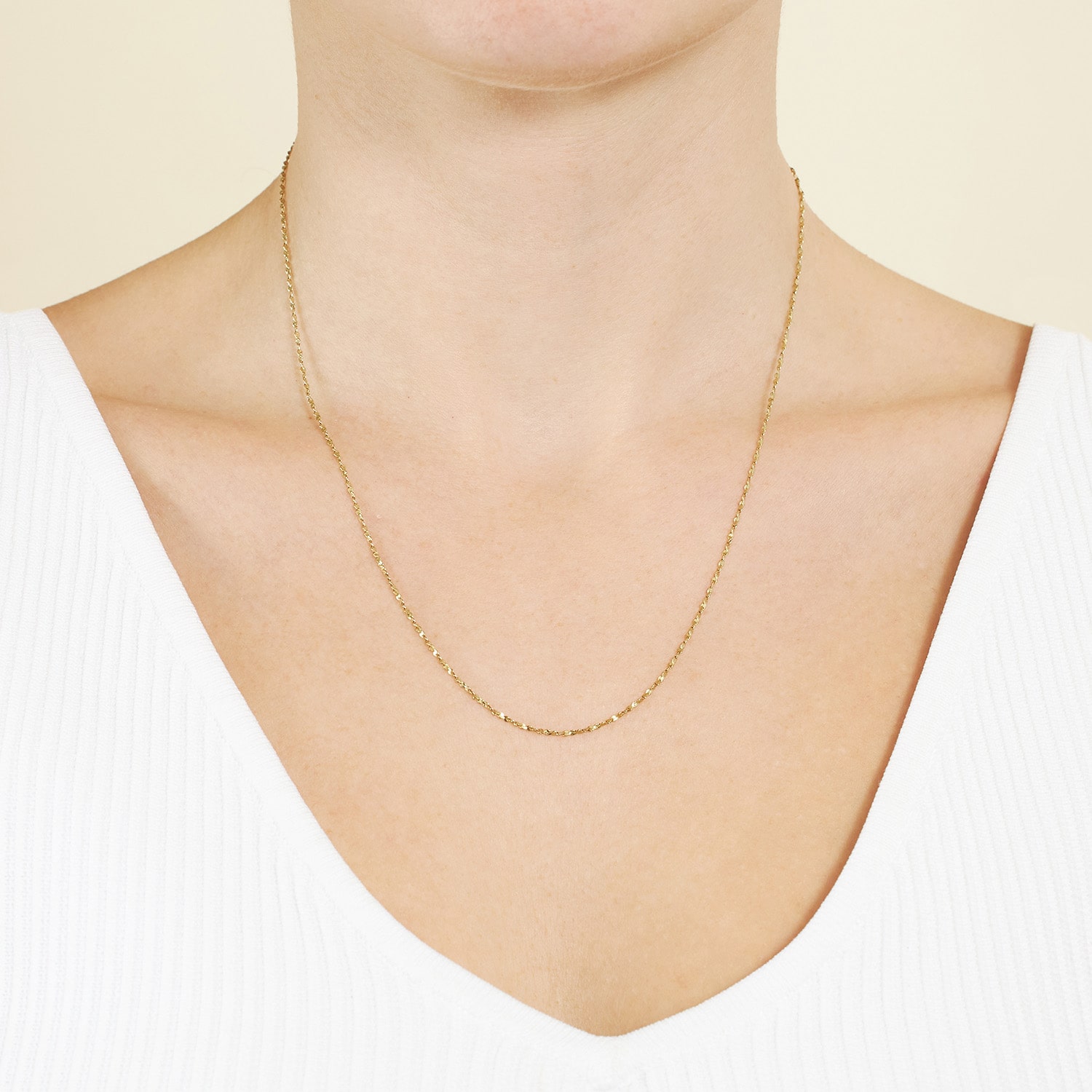 Silver Reflections 24K Gold Over Brass 18-24" Chain Necklace