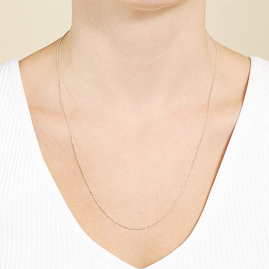 Silver Treasures Made in Italy 18-20" Bead Chain Necklace