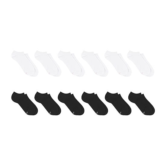 Hanes Lightweight Womens Multi-Pack 12 Pair Plus Tall Liner Socks