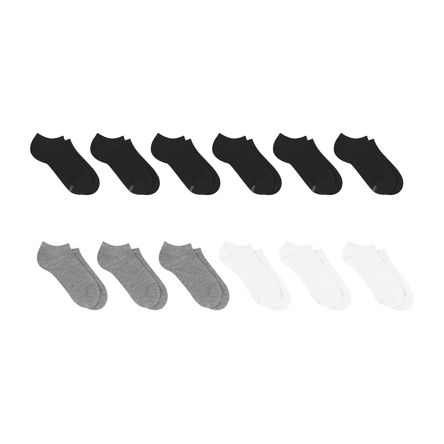 Hanes Lightweight Womens Multi-Pack 12 Pair No Show Socks