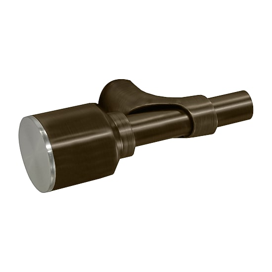 Thermaplus Gun Metal Cap Finial 1 IN Adjustable Curtain Rod