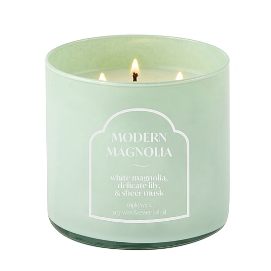 Distant Lands 14oz Modern Magnolia 3-Wick Scented Jar Candle