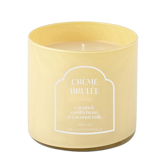 Distant Lands 14oz Creme Brulee 3-Wick Scented Jar Candle