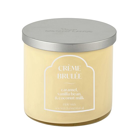 Distant Lands 14oz Creme Brulee 3-Wick Scented Jar Candle