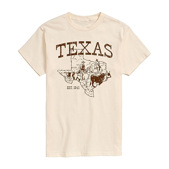 Mens Short Sleeve Texas Graphic T-Shirt