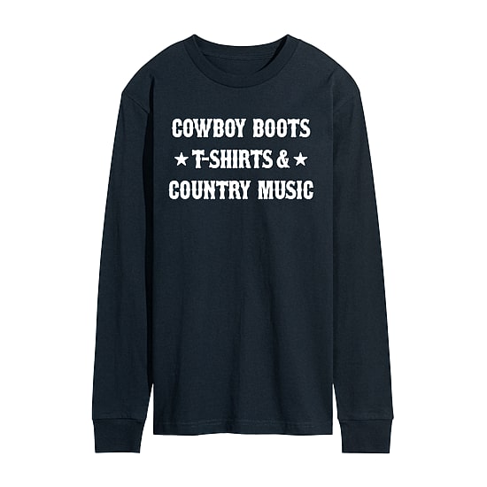 Novelty Mens Crew Neck Long Sleeve Regular Fit Graphic T-Shirt