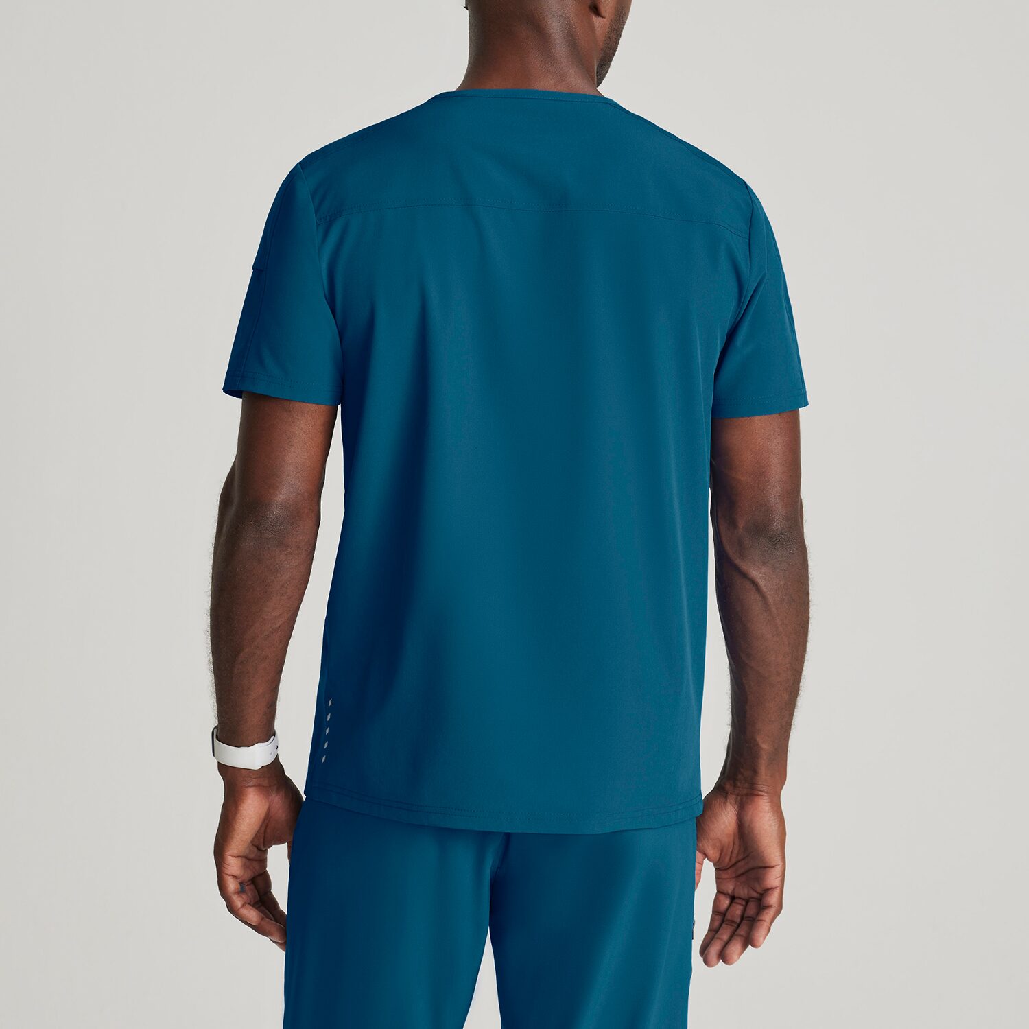Barco One Bot195 Velocity 2-Pocket Mens V Neck Short Sleeve Wrinkle Resistant Scrub Top