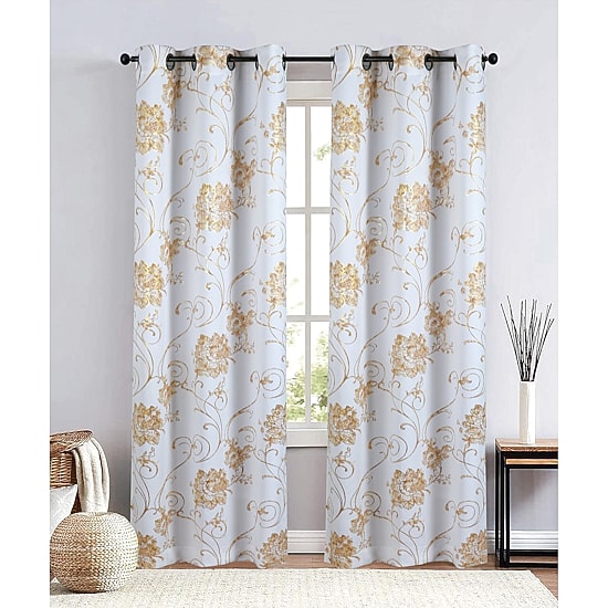 Regal Home Hendrix Grommet Top Blackout Set of 2 Curtain Panel
