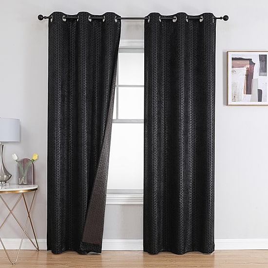 Regal Home Callisto Grommet Top Blackout Set of 2 Curtain Panel