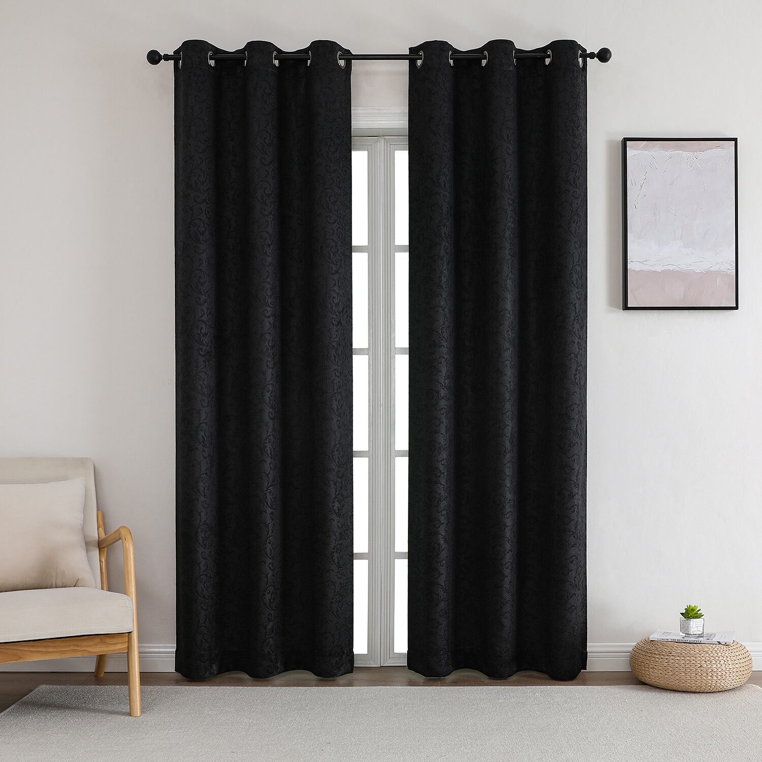 Ansel Grommet Top Blackout Set of 2 Curtain Panel