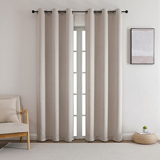 Mylon Grommet Top Blackout Set of 2 Curtain Panel