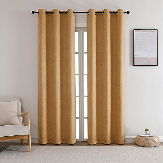 Mylon Grommet Top Blackout Set of 2 Curtain Panel
