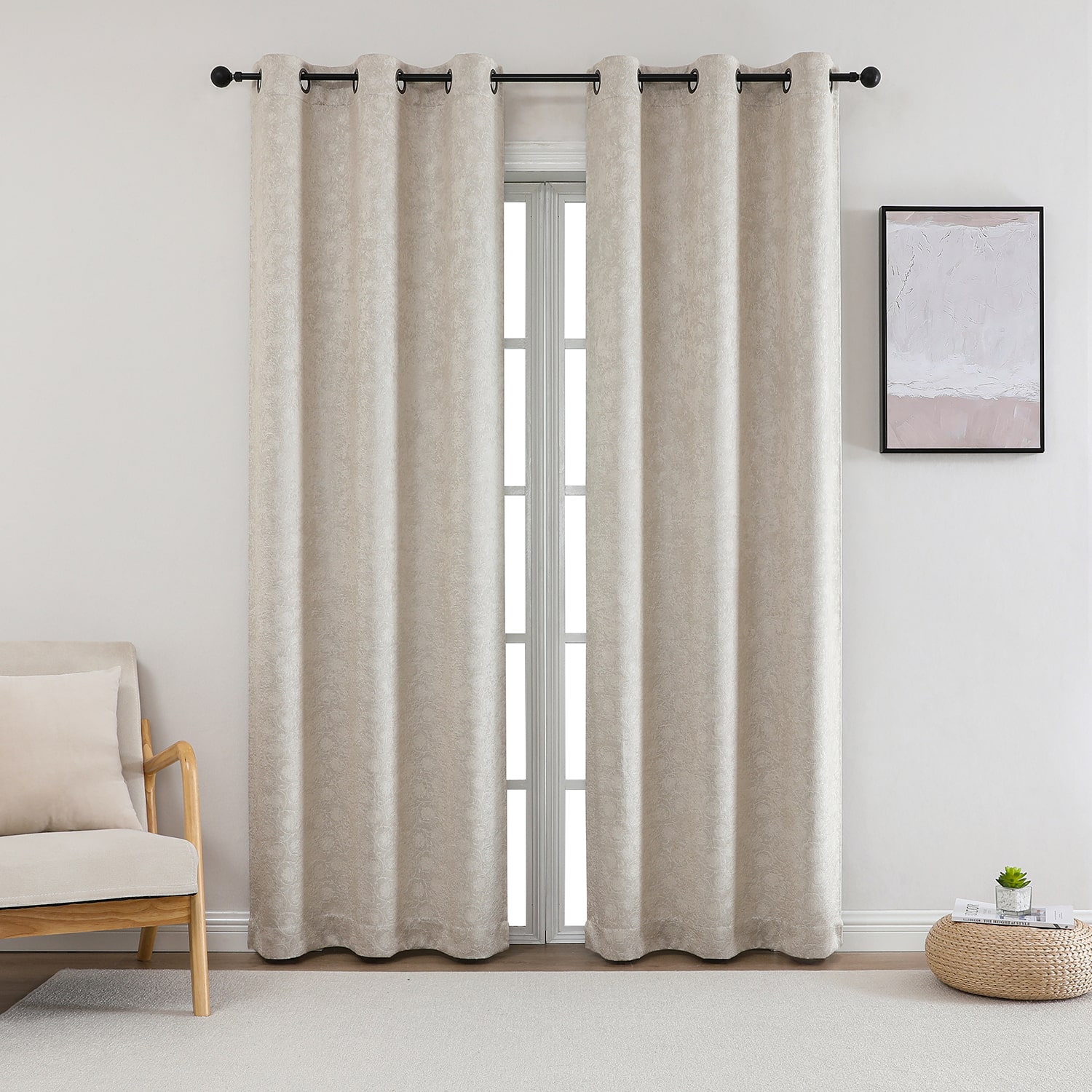 Roosevelt Grommet Top Blackout Set of 2 Curtain Panel