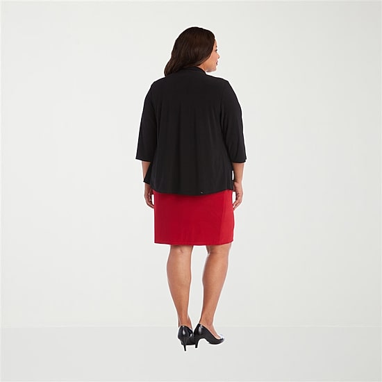 R & M Richards Womens 3/4 Sleeve Shrug Plus