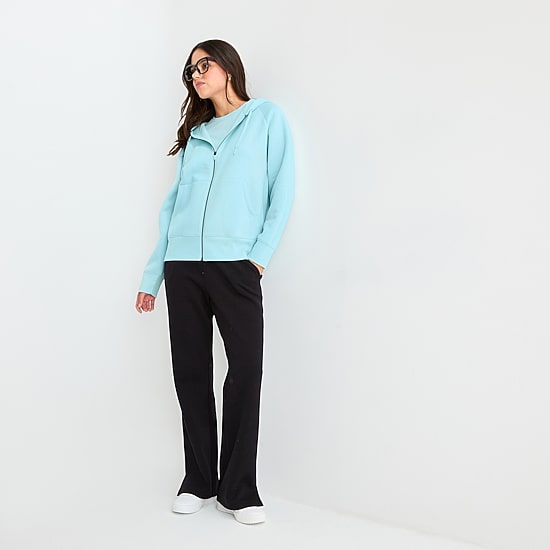 Xersion Womens Oversized Super Soft Fleece Full Zip Hoodie