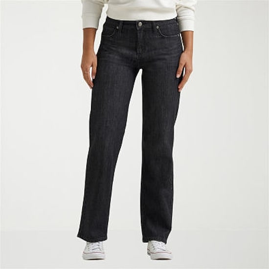 Lee Legendary Womens Mid Rise Stretch Fabric Relaxed Fit Jean