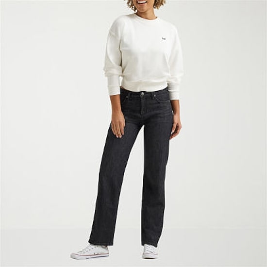 Lee Legendary Womens Mid Rise Stretch Fabric Relaxed Fit Jean