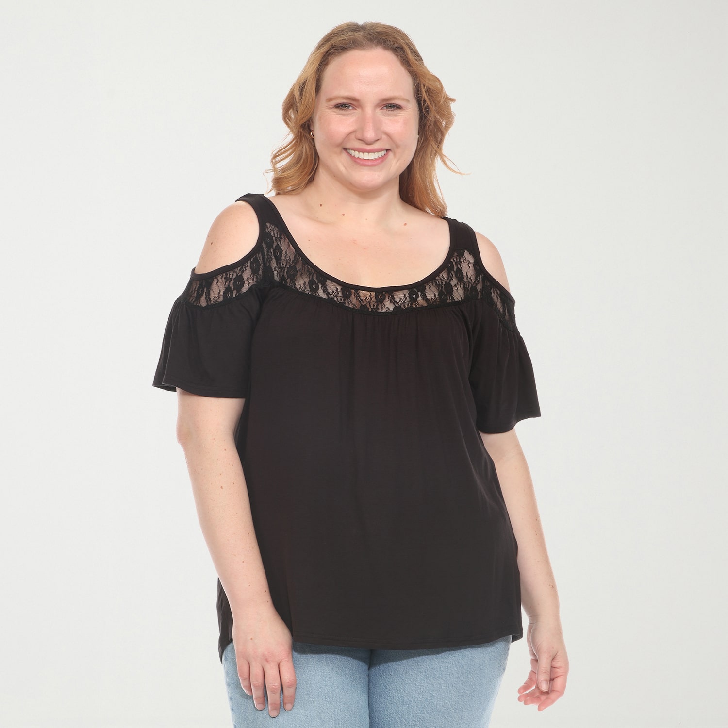 White Mark Plus Womens Short Sleeve Tunic Top