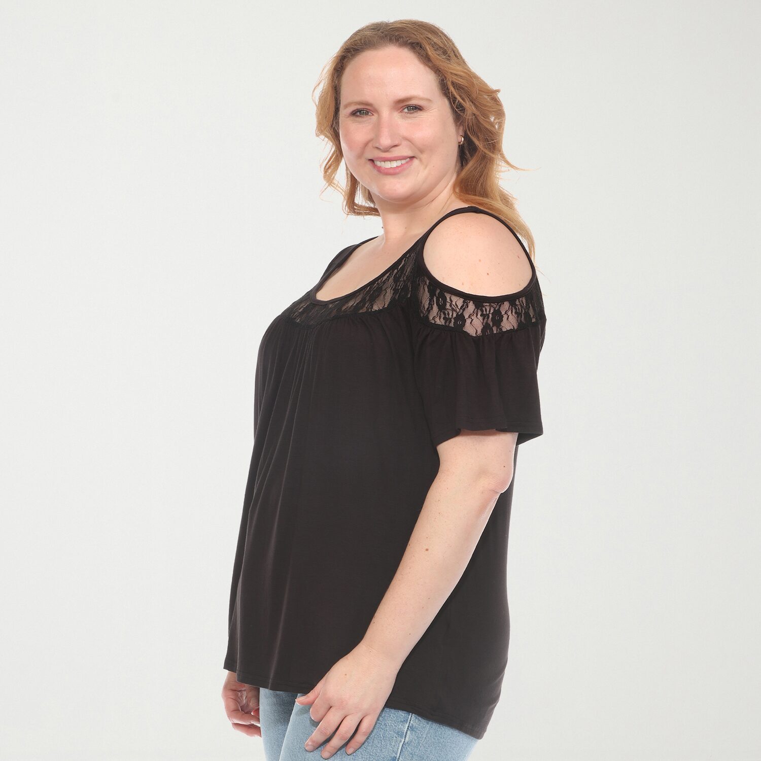 White Mark Plus Womens Short Sleeve Tunic Top
