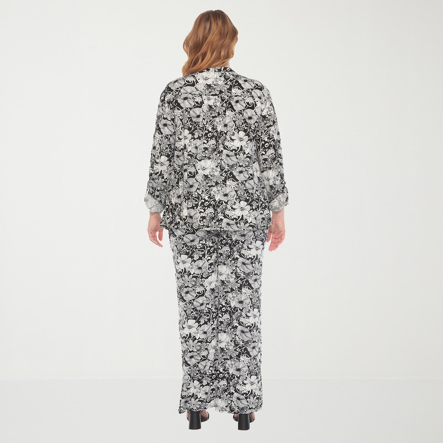 White Mark 2-pc. Floral Pant Set-Plus
