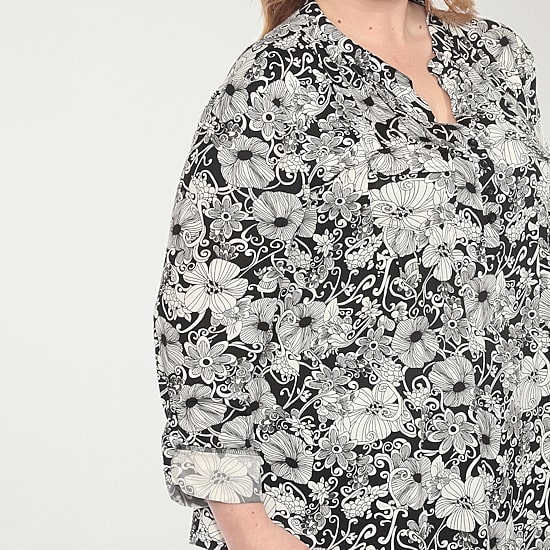 White Mark Knit 2-pc. Floral Pant Set-Plus
