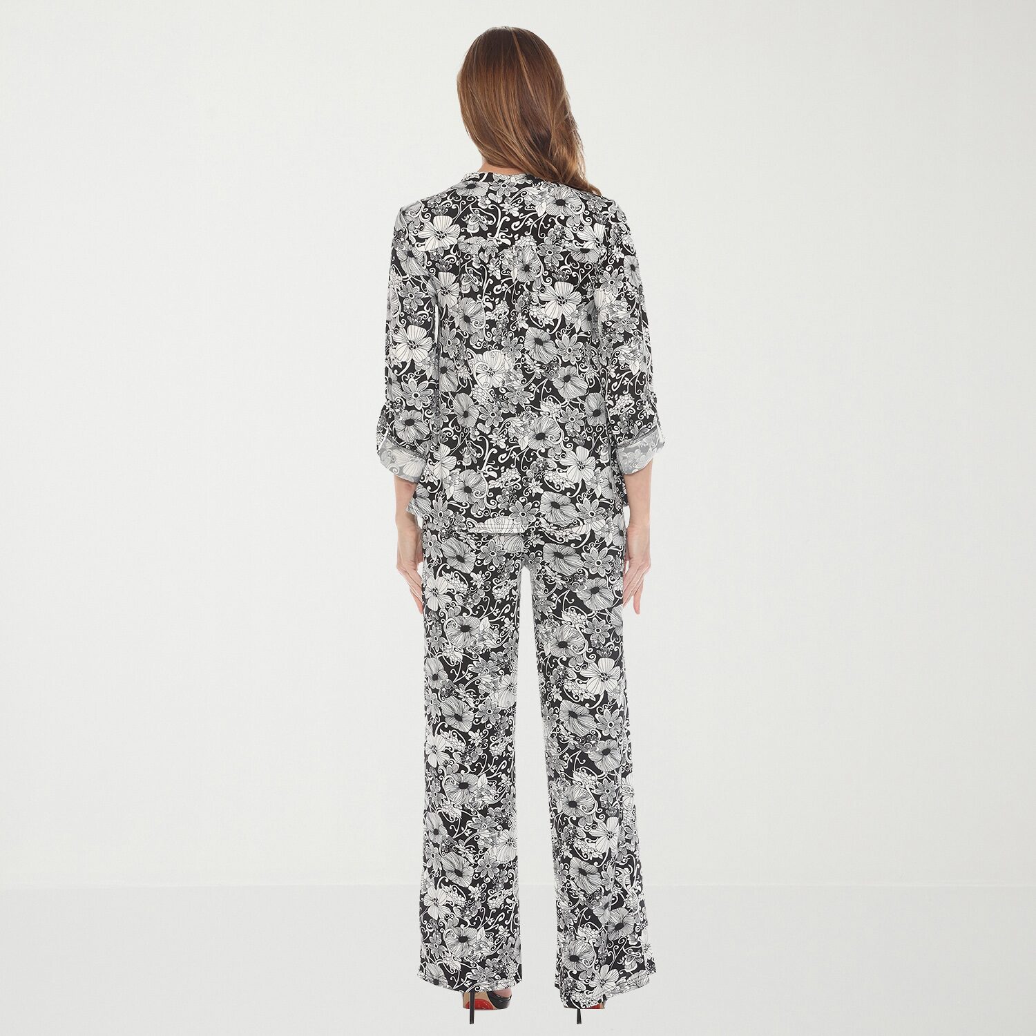 White Mark 2-pc. Floral Pant Set