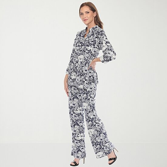 White Mark 2-pc. Floral Pant Set