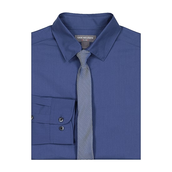 Van Heusen Little & Big Kid Boys Long Sleeve Point Collar Shirt + Tie Set