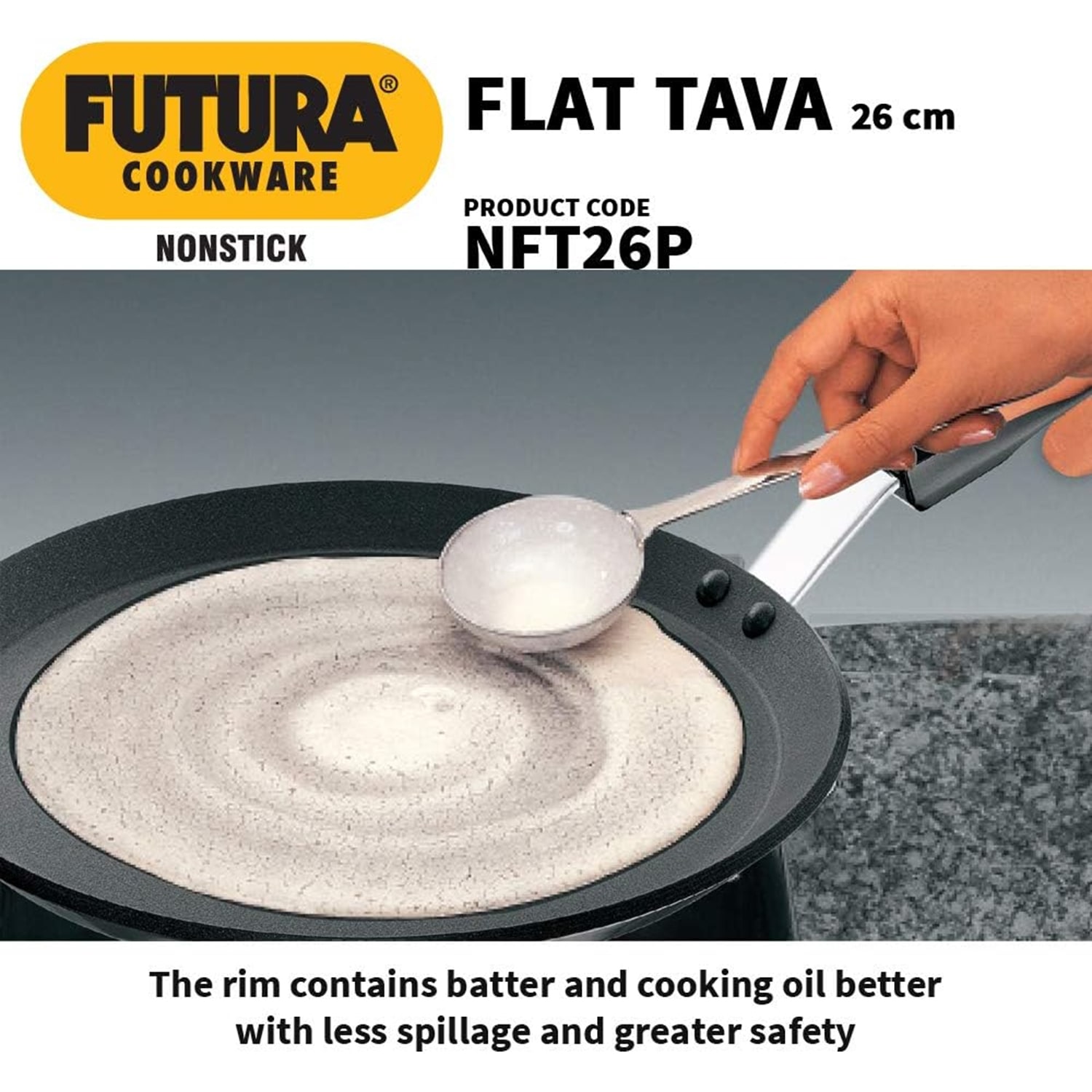 Hawkins Non-Stick 10" Flat Tava Pan