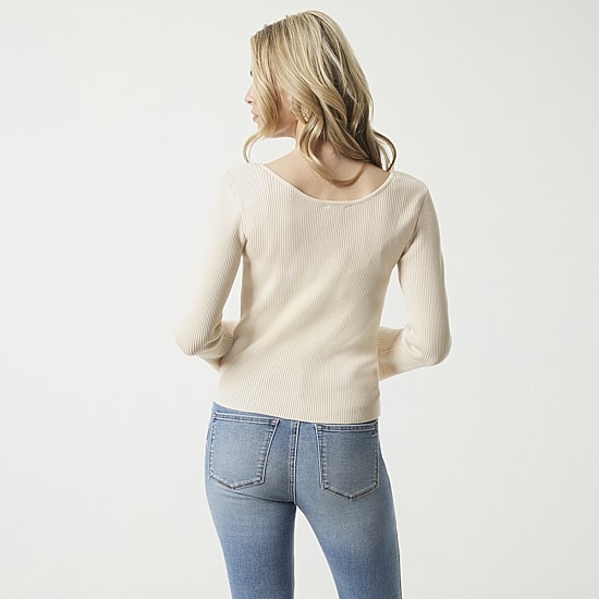 JS Jessica Simpson Womens Round Neck Long Sleeve Pullover Sweater