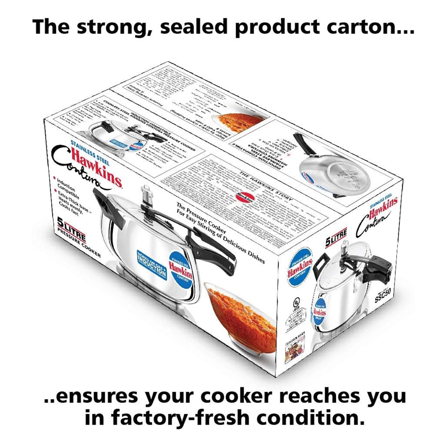 Hawkins Stainless Steel tri-Ply 5 Liter Pan