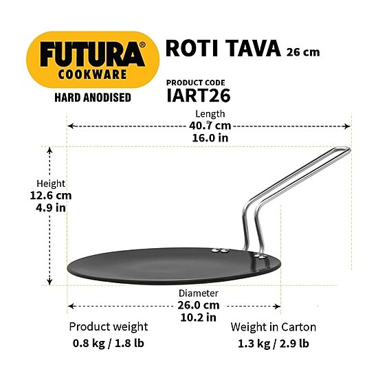 Hawkins Non-Stick 10" Roti Tava Flat Pan
