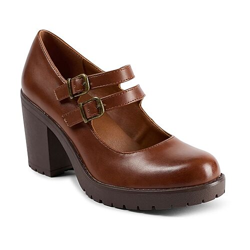 Dirty Laundry Luminear Womens Round Closed Toe Mary Jane Shoes In Brown