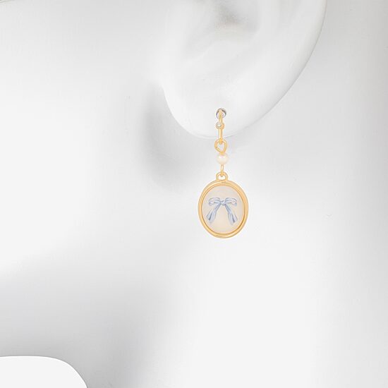 Bijoux Bar Delicates Womens Bow Drop Earrings