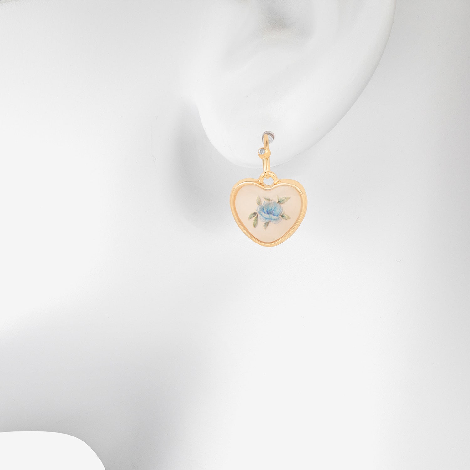 Bijoux Bar Womens Heart Drop Earrings