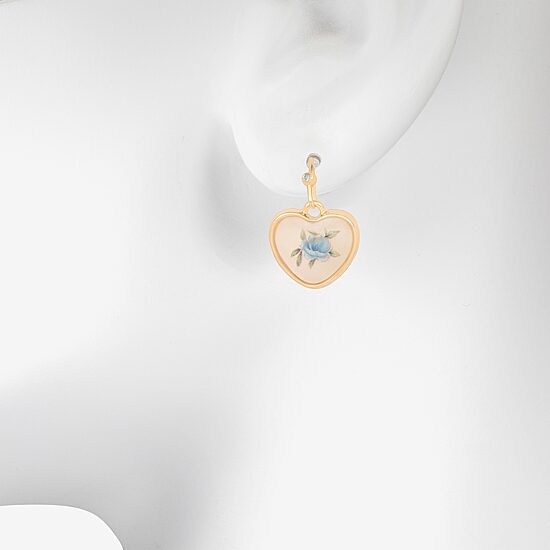Bijoux Bar Delicates Womens Heart Drop Earrings