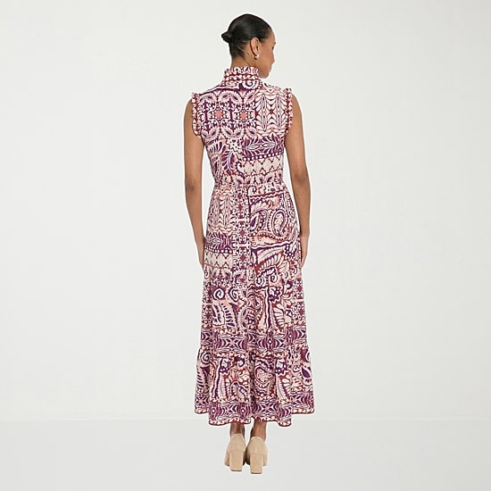 London Times Womens Mock Neck Sleeveless Maxi Dress
