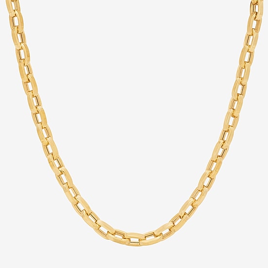 Bonded Brilliance Unisex Adult 14K Gold Bonded With Sterling Silver 22 Inch Link Chain Necklace