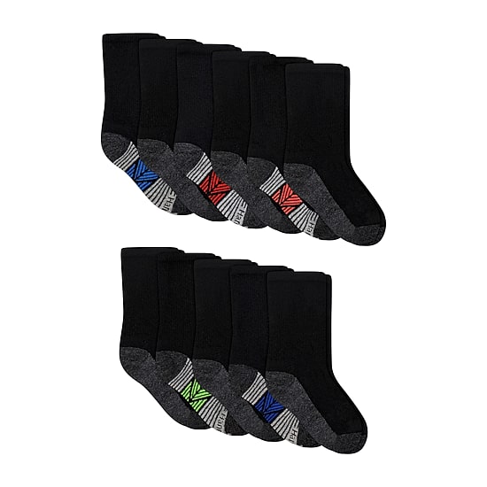 Hanes Little & Big Kid Boys 10+1 Bonus Pairs Crew Socks