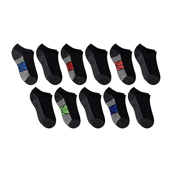 Hanes Little & Big Kid Boys 10+1 Bonus Pairs No Show Socks